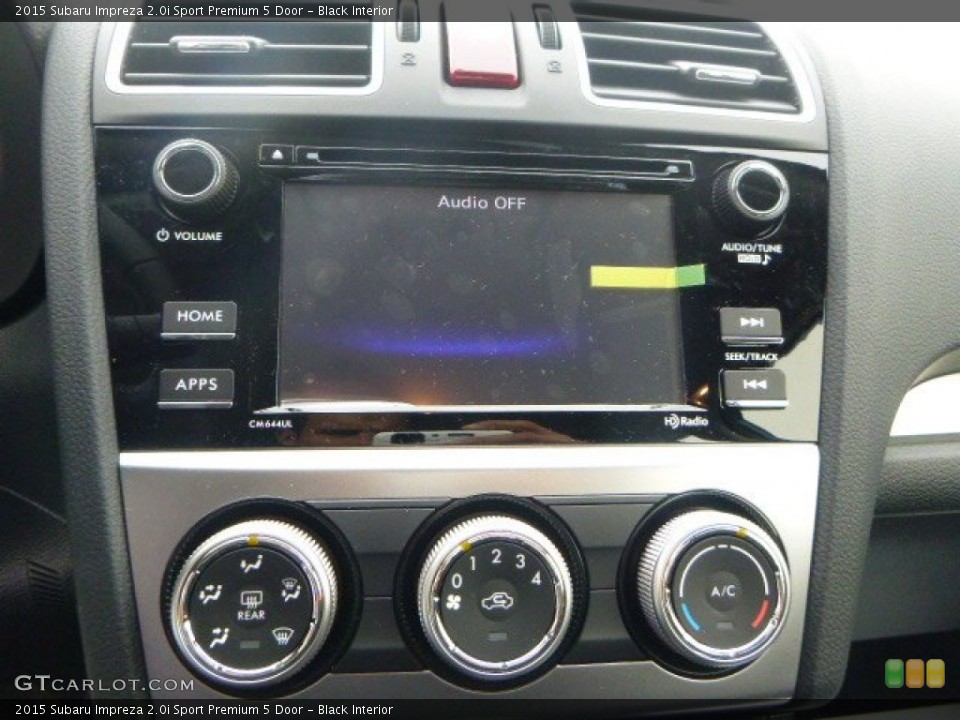 Black Interior Controls for the 2015 Subaru Impreza 2.0i Sport Premium 5 Door #102238102