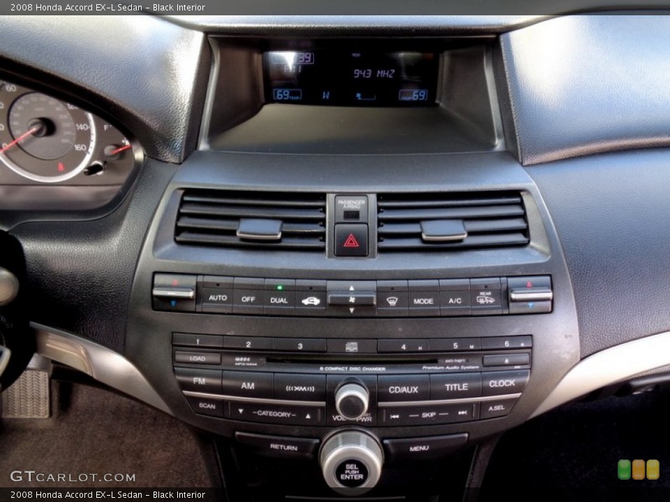 Black Interior Controls for the 2008 Honda Accord EX-L Sedan #102240621