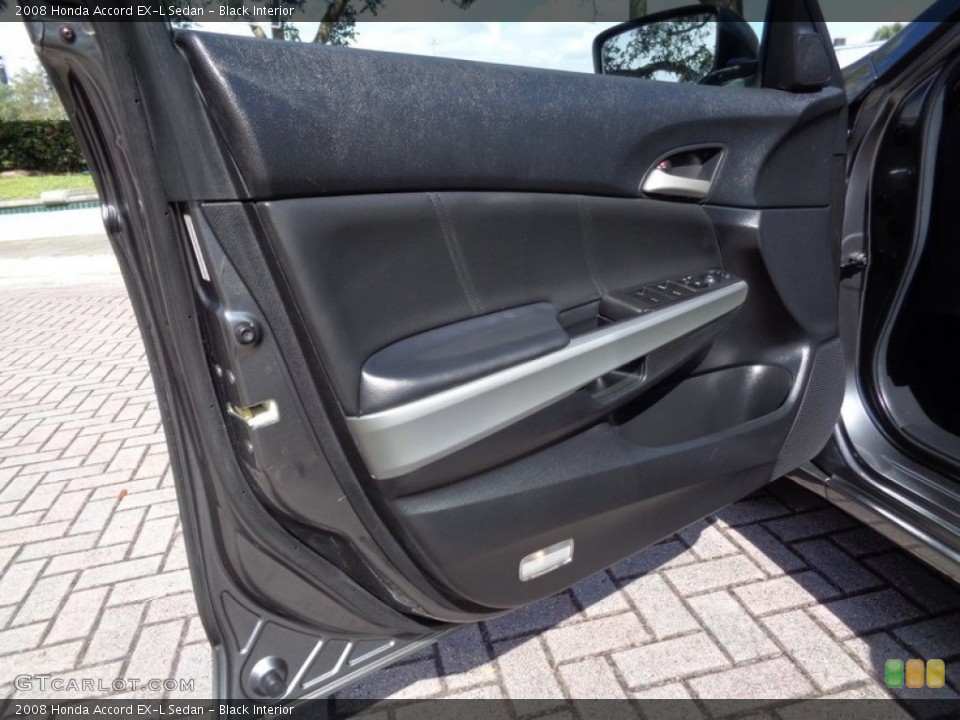 Black Interior Door Panel for the 2008 Honda Accord EX-L Sedan #102240853