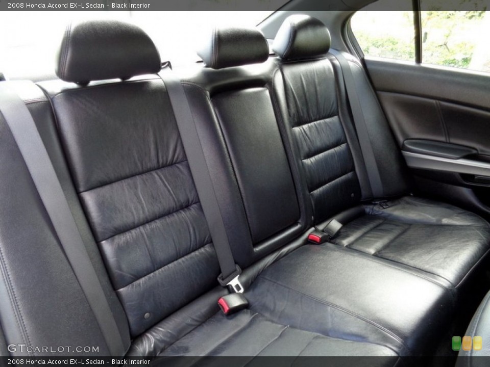 Black Interior Rear Seat for the 2008 Honda Accord EX-L Sedan #102240919