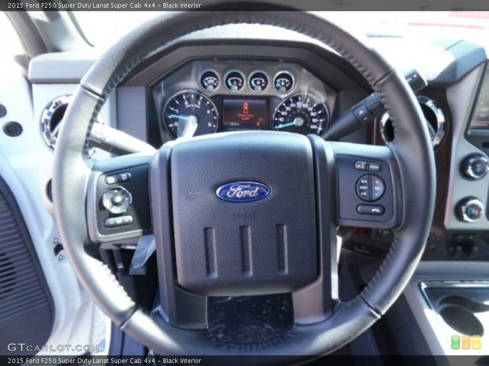 Black Interior Steering Wheel for the 2015 Ford F250 Super Duty Lariat Super Cab 4x4 #102245880