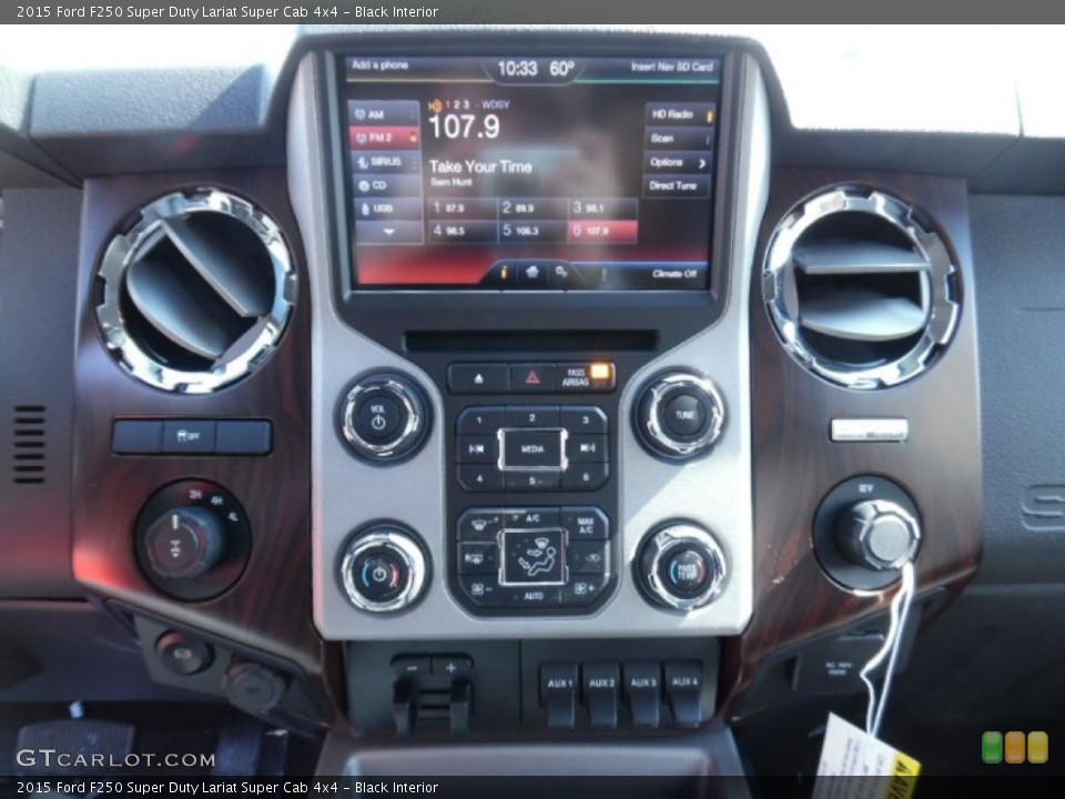 Black Interior Controls for the 2015 Ford F250 Super Duty Lariat Super Cab 4x4 #102245907