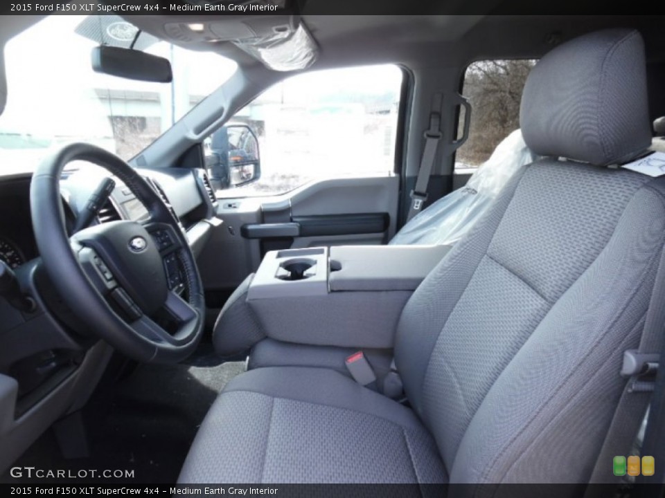 Medium Earth Gray Interior Front Seat for the 2015 Ford F150 XLT SuperCrew 4x4 #102246489