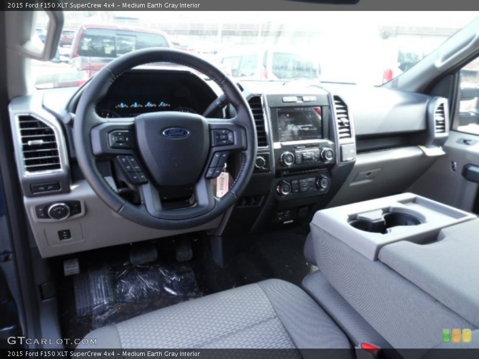 Medium Earth Gray Interior Prime Interior for the 2015 Ford F150 XLT SuperCrew 4x4 #102246531