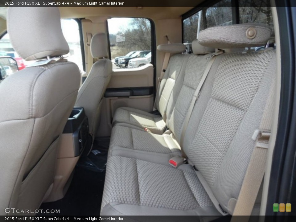 Medium Light Camel Interior Rear Seat for the 2015 Ford F150 XLT SuperCab 4x4 #102246720