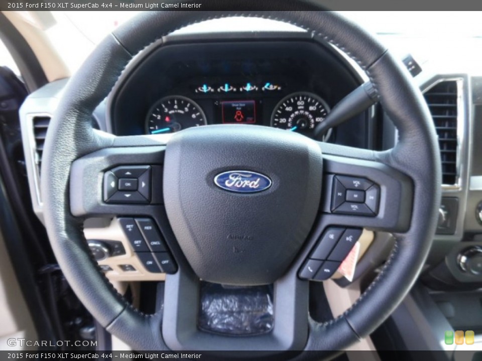 Medium Light Camel Interior Steering Wheel for the 2015 Ford F150 XLT SuperCab 4x4 #102246795
