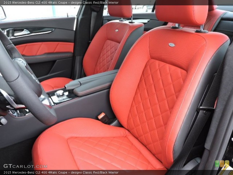 designo Classic Red/Black Interior Front Seat for the 2015 Mercedes-Benz CLS 400 4Matic Coupe #102248274