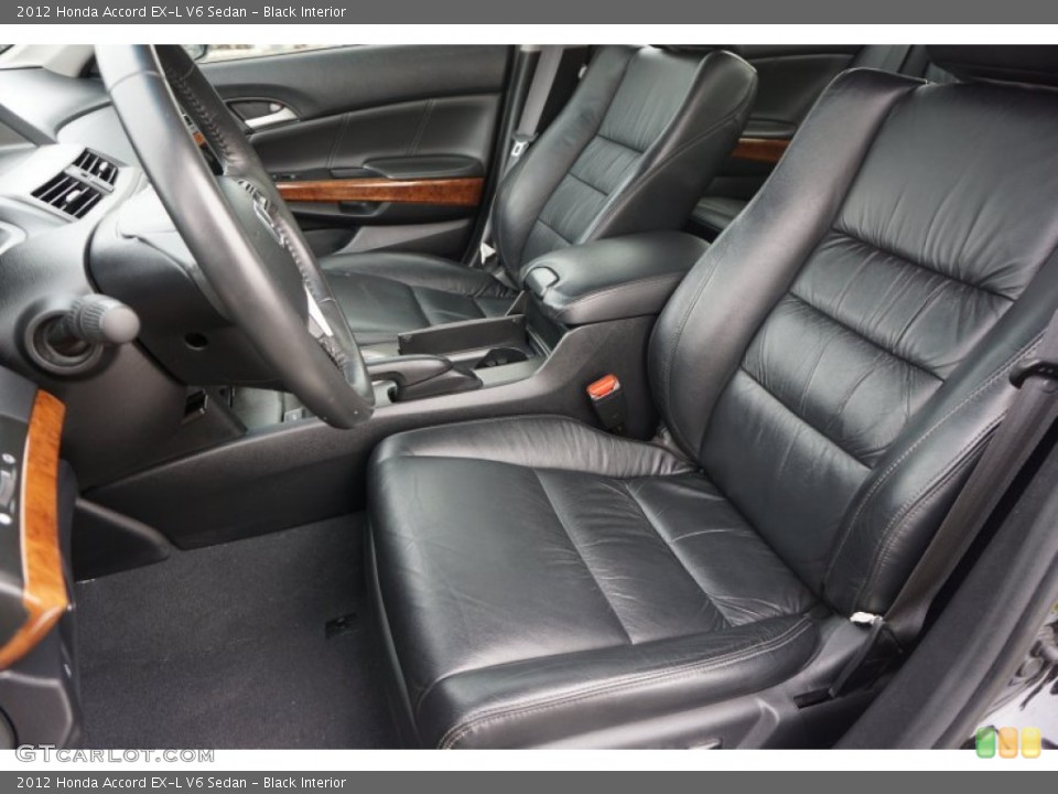 Black Interior Front Seat for the 2012 Honda Accord EX-L V6 Sedan #102250107