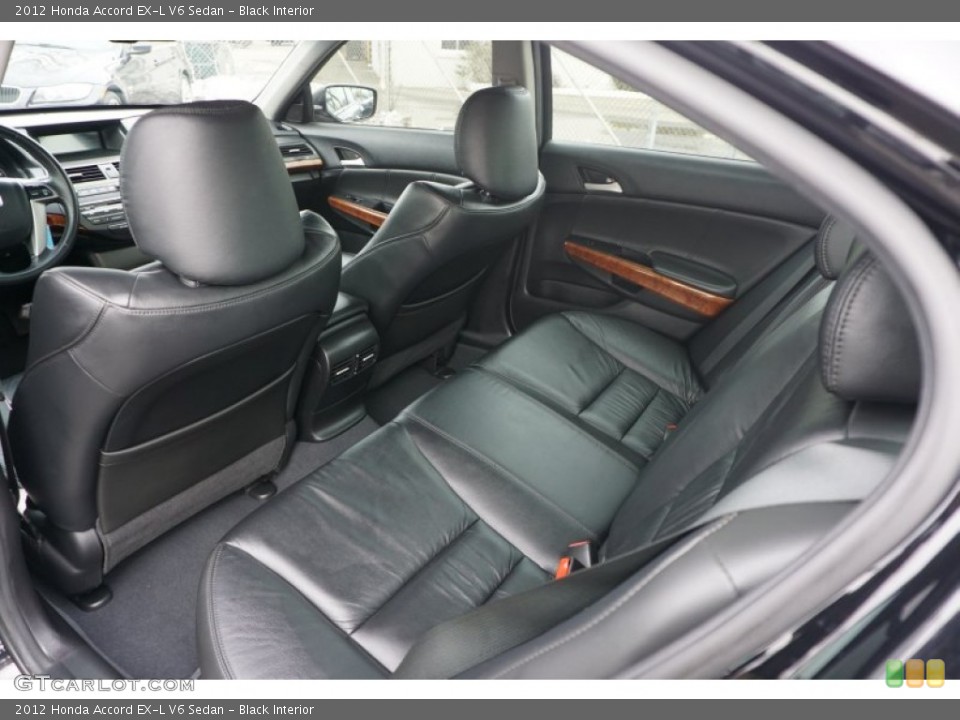 Black Interior Rear Seat for the 2012 Honda Accord EX-L V6 Sedan #102250128