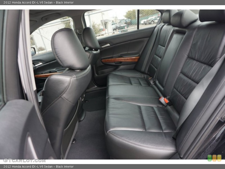 Black Interior Rear Seat for the 2012 Honda Accord EX-L V6 Sedan #102250149