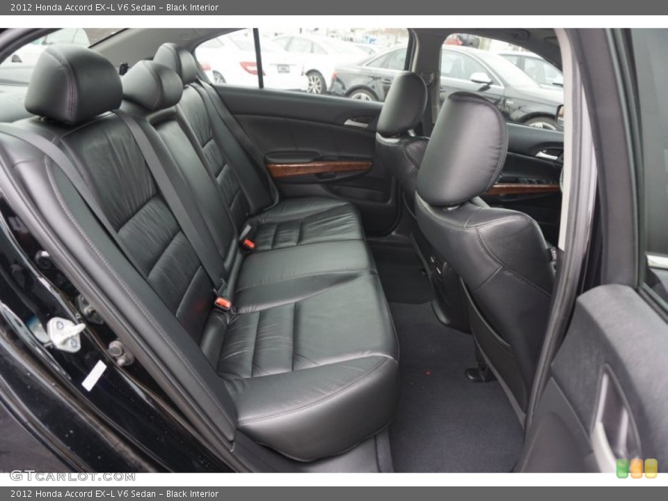 Black Interior Rear Seat for the 2012 Honda Accord EX-L V6 Sedan #102250164