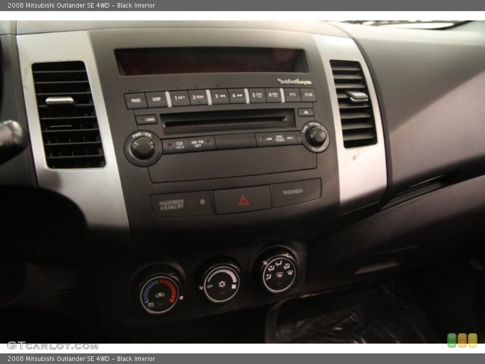 Black Interior Controls for the 2008 Mitsubishi Outlander SE 4WD #102251592