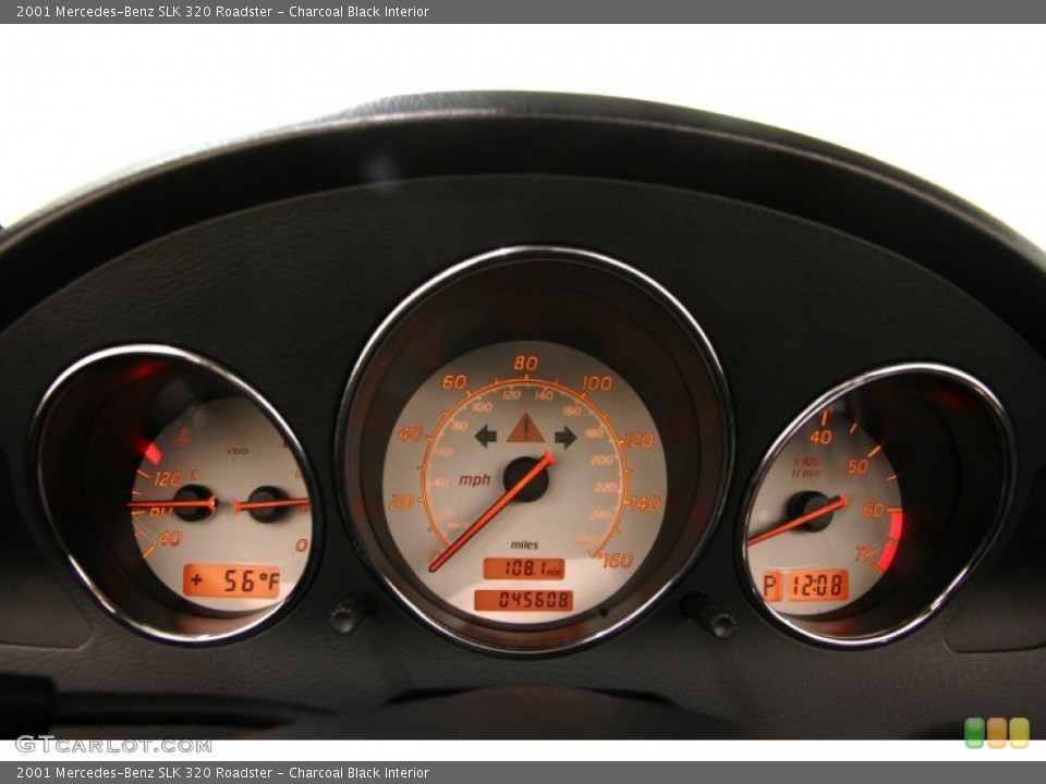 Charcoal Black Interior Gauges for the 2001 Mercedes-Benz SLK 320 Roadster #102253302