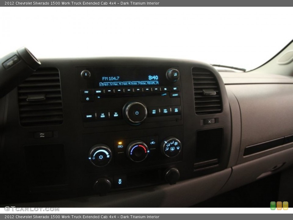 Dark Titanium Interior Controls for the 2012 Chevrolet Silverado 1500 Work Truck Extended Cab 4x4 #102256335