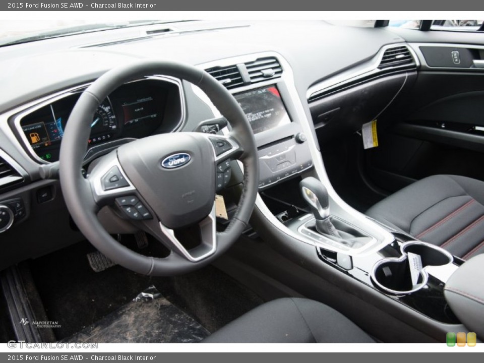 Charcoal Black Interior Prime Interior for the 2015 Ford Fusion SE AWD #102257610