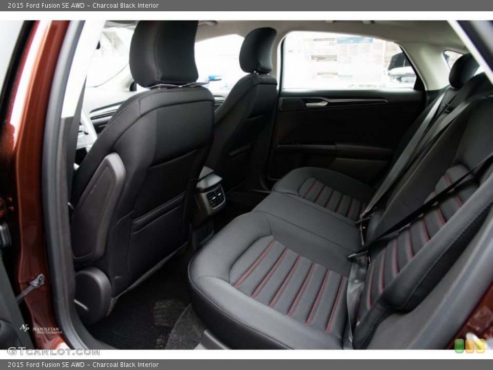 Charcoal Black Interior Rear Seat for the 2015 Ford Fusion SE AWD #102257644