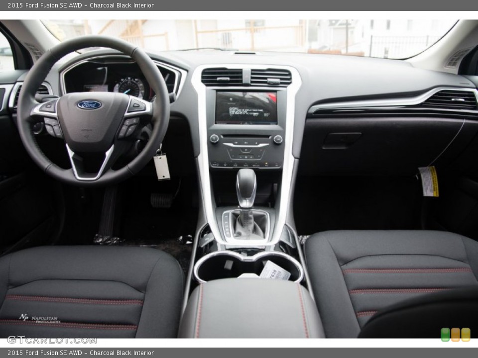 Charcoal Black Interior Dashboard for the 2015 Ford Fusion SE AWD #102257664