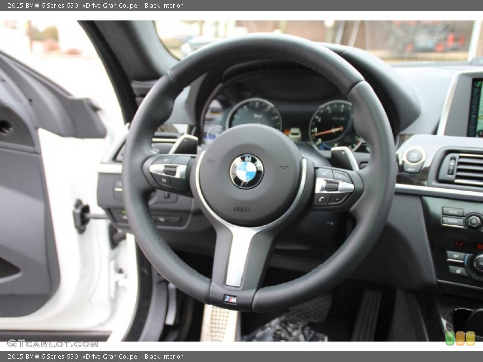Black Interior Steering Wheel for the 2015 BMW 6 Series 650i xDrive Gran Coupe #102258924
