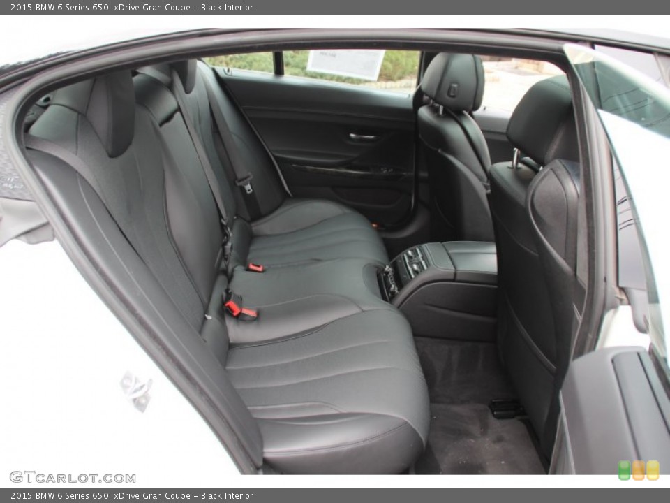 Black Interior Rear Seat for the 2015 BMW 6 Series 650i xDrive Gran Coupe #102259071