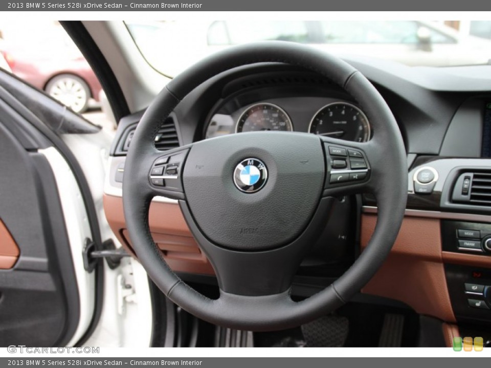 Cinnamon Brown Interior Steering Wheel for the 2013 BMW 5 Series 528i xDrive Sedan #102259663