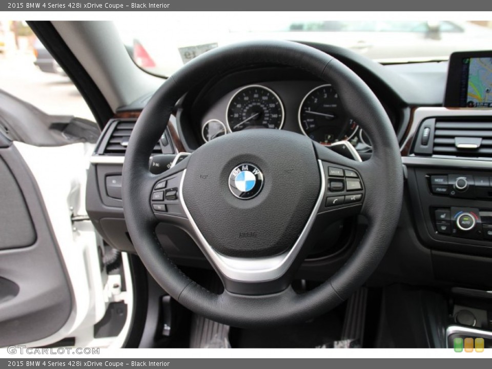 Black Interior Steering Wheel for the 2015 BMW 4 Series 428i xDrive Coupe #102260163