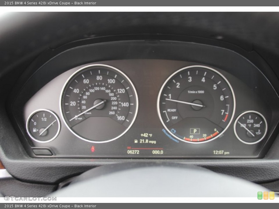 Black Interior Gauges for the 2015 BMW 4 Series 428i xDrive Coupe #102260190
