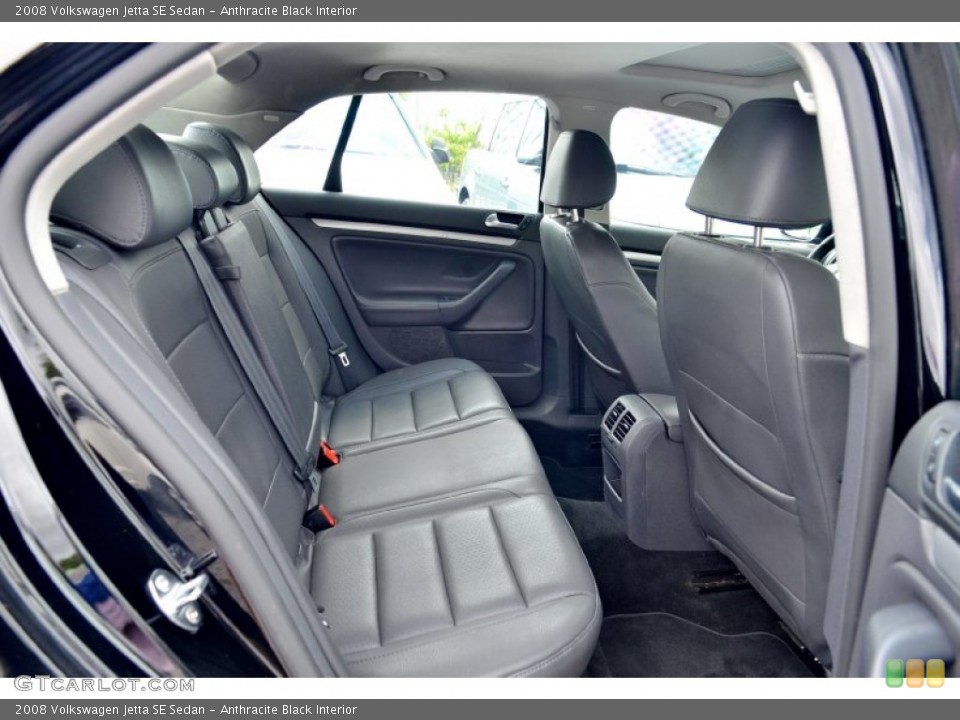 Anthracite Black Interior Rear Seat for the 2008 Volkswagen Jetta SE Sedan #102262560