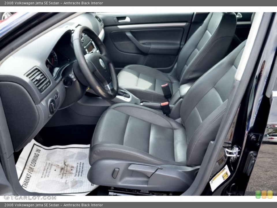 Anthracite Black Interior Front Seat for the 2008 Volkswagen Jetta SE Sedan #102262602