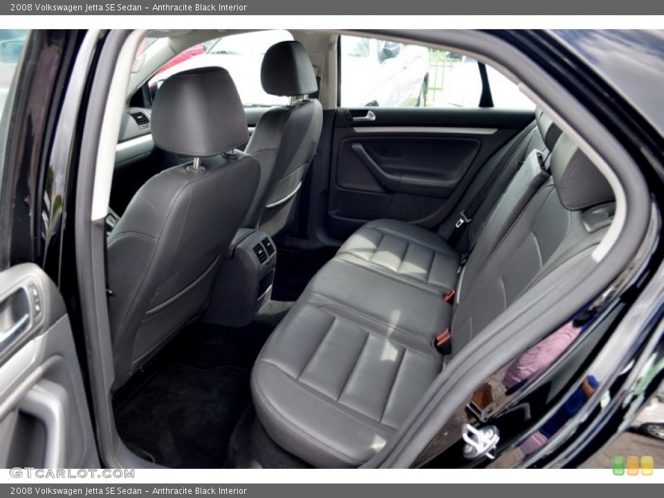 Anthracite Black Interior Rear Seat for the 2008 Volkswagen Jetta SE Sedan #102262617