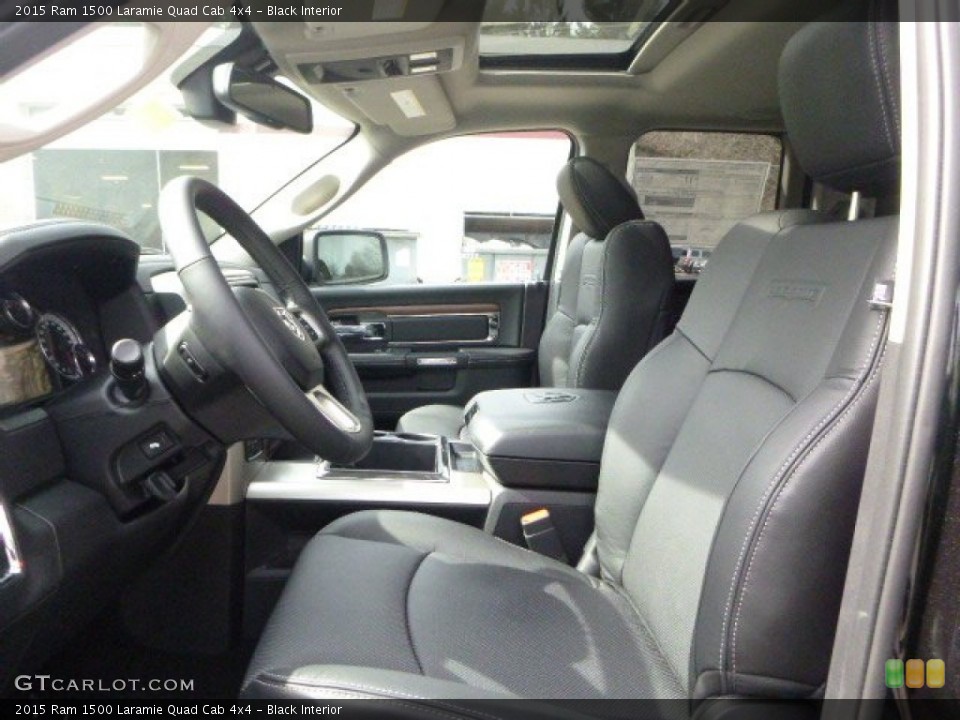 Black Interior Front Seat for the 2015 Ram 1500 Laramie Quad Cab 4x4 #102268811
