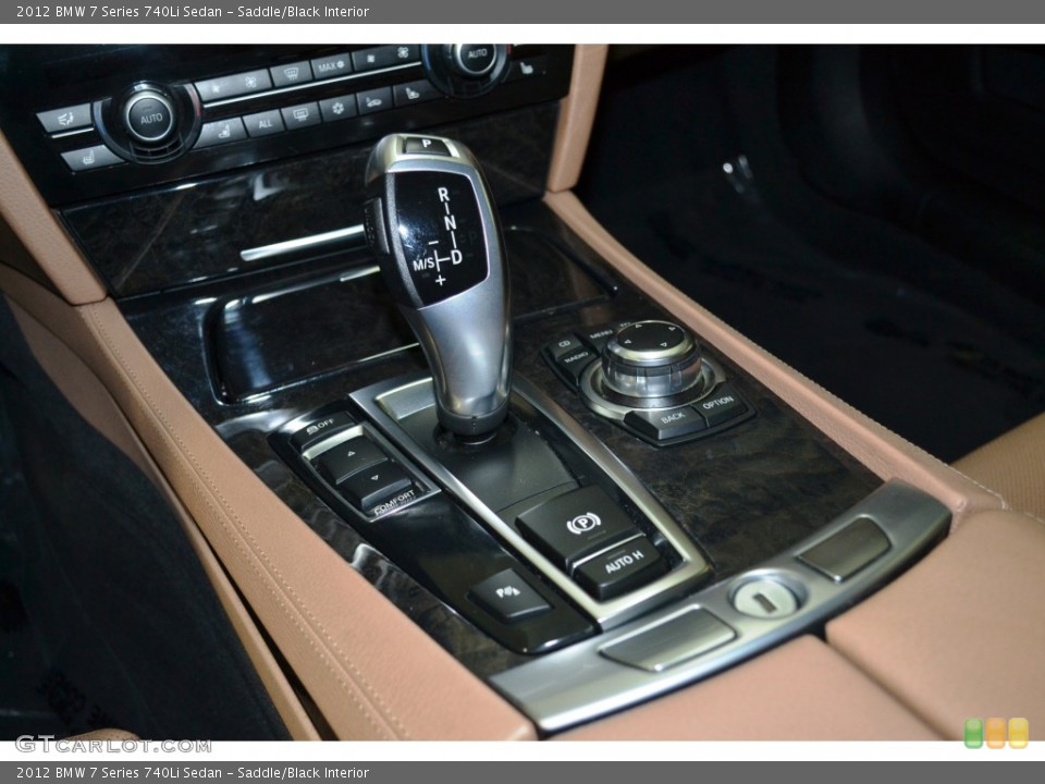 Saddle/Black Interior Transmission for the 2012 BMW 7 Series 740Li Sedan #102273677