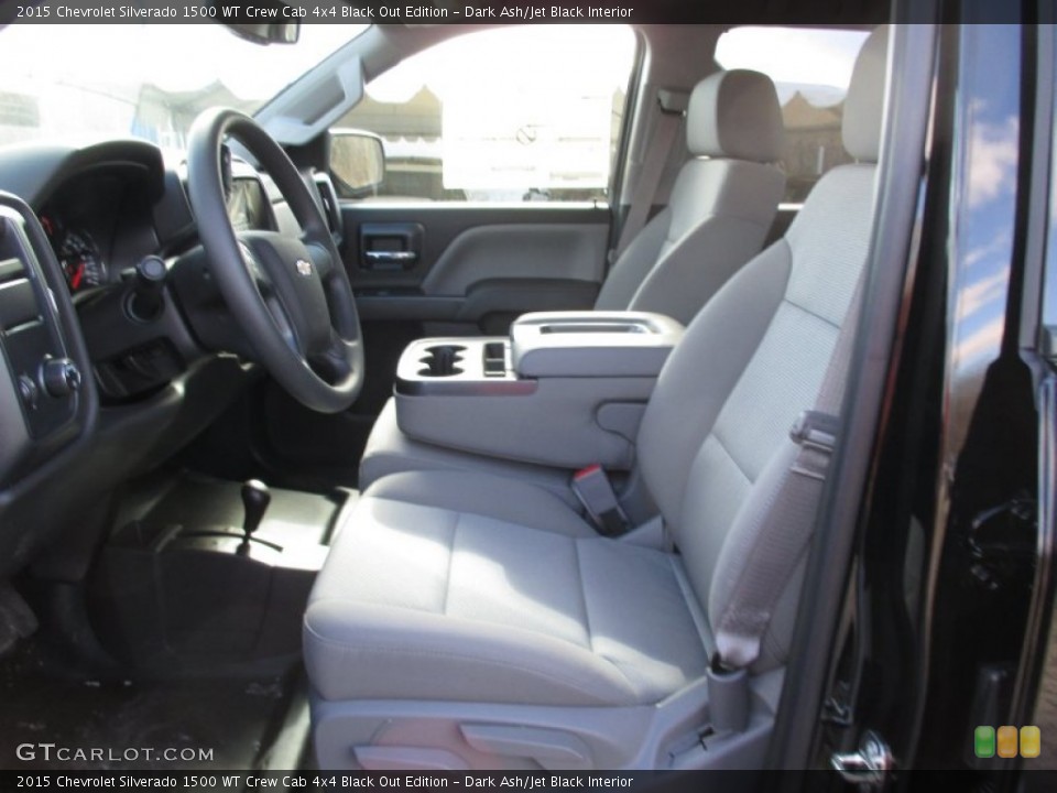 Dark Ash/Jet Black Interior Front Seat for the 2015 Chevrolet Silverado 1500 WT Crew Cab 4x4 Black Out Edition #102281990