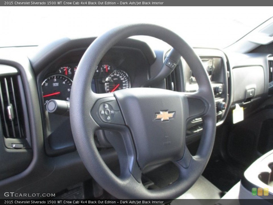 Dark Ash/Jet Black Interior Steering Wheel for the 2015 Chevrolet Silverado 1500 WT Crew Cab 4x4 Black Out Edition #102282038