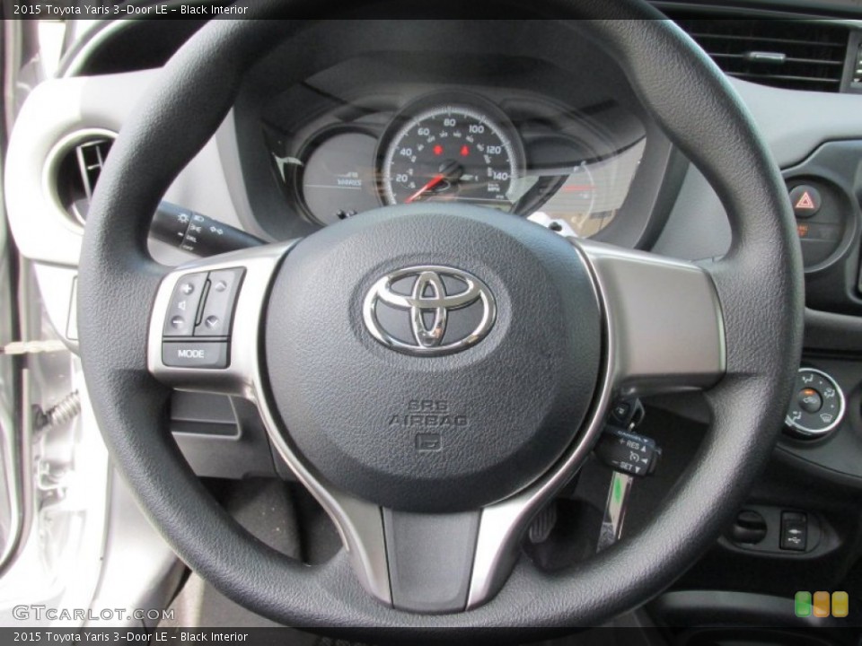 Black Interior Steering Wheel for the 2015 Toyota Yaris 3-Door LE #102290684