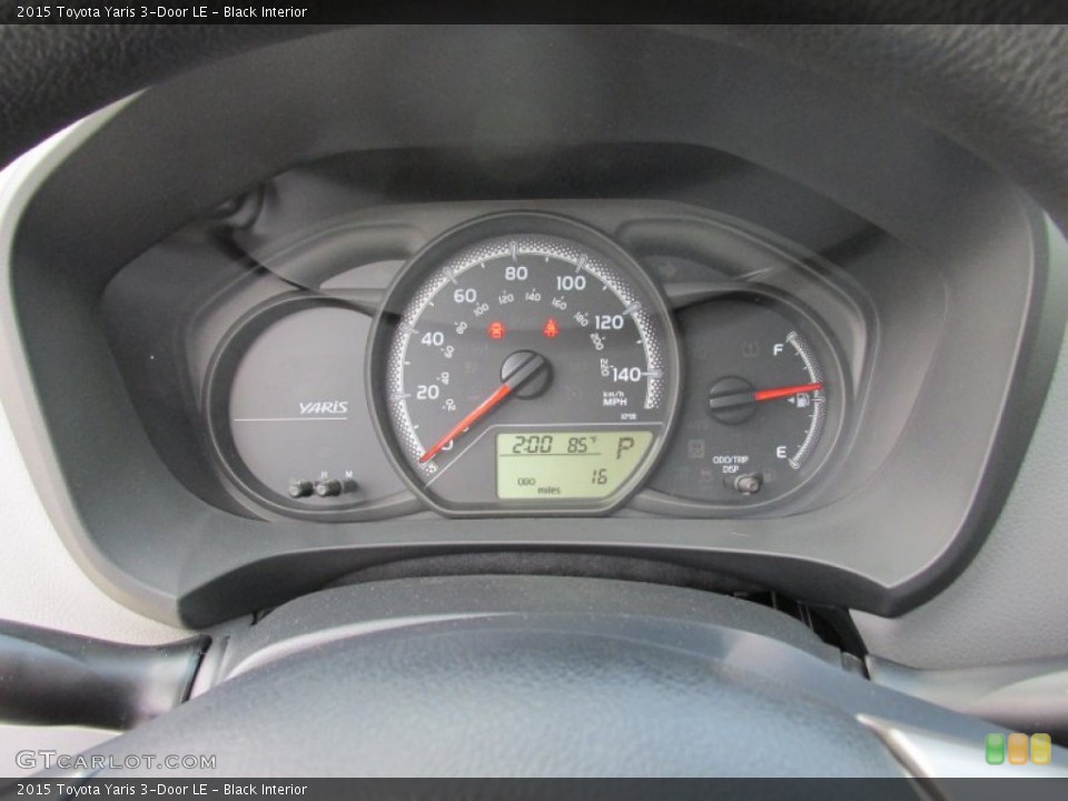 Black Interior Gauges for the 2015 Toyota Yaris 3-Door LE #102290705