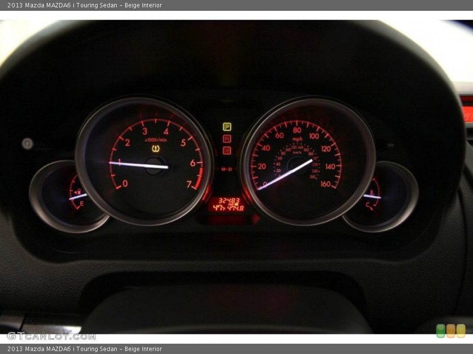 Beige Interior Gauges for the 2013 Mazda MAZDA6 i Touring Sedan #102295685