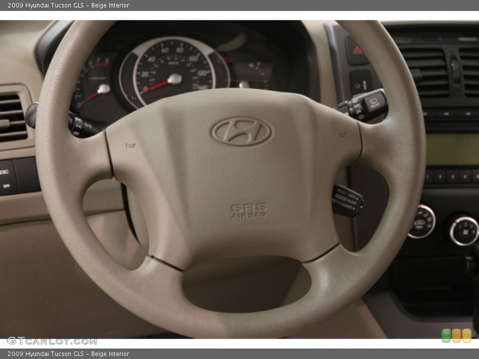 Beige Interior Steering Wheel for the 2009 Hyundai Tucson GLS #102301203