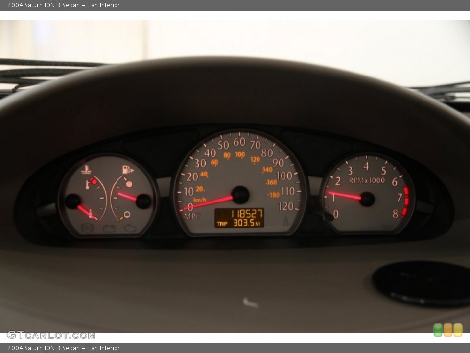 Tan Interior Gauges for the 2004 Saturn ION 3 Sedan #102301740