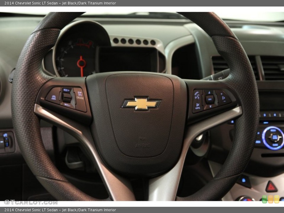 Jet Black/Dark Titanium Interior Steering Wheel for the 2014 Chevrolet Sonic LT Sedan #102302654