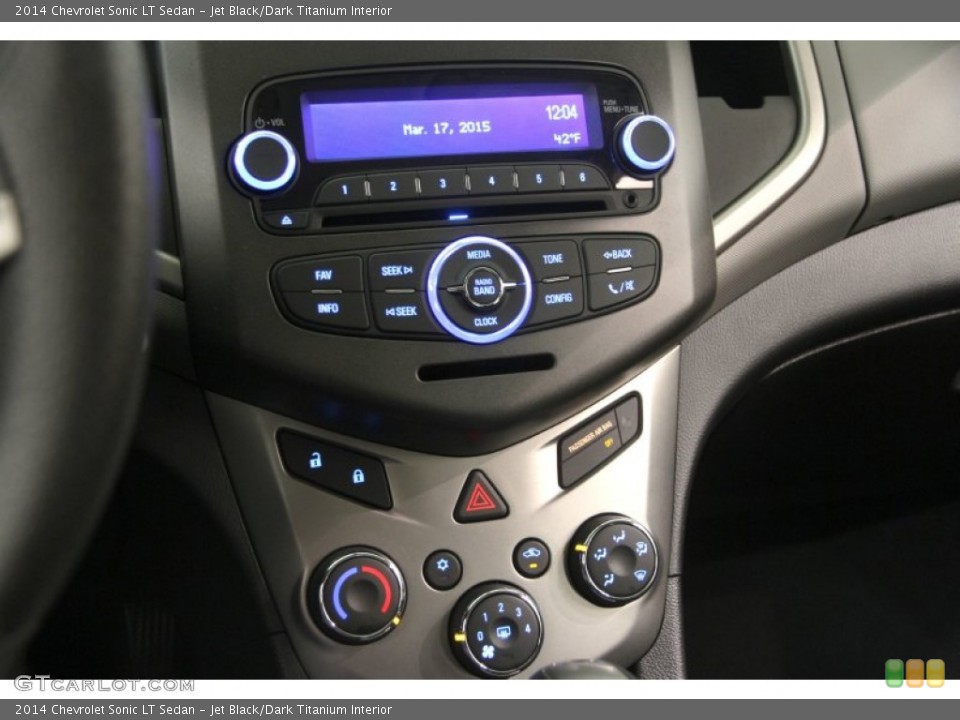 Jet Black/Dark Titanium Interior Controls for the 2014 Chevrolet Sonic LT Sedan #102302669