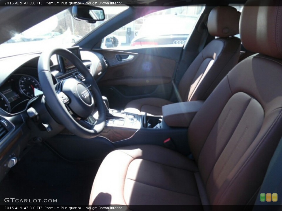 Nougat Brown Interior Front Seat for the 2016 Audi A7 3.0 TFSI Premium Plus quattro #102312130