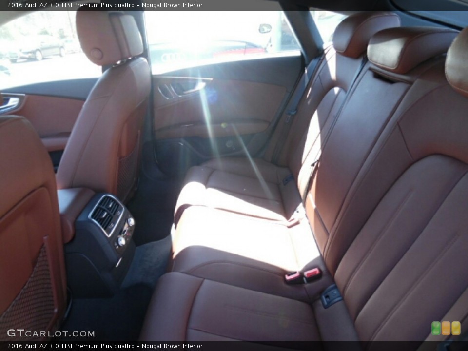 Nougat Brown Interior Rear Seat for the 2016 Audi A7 3.0 TFSI Premium Plus quattro #102312172