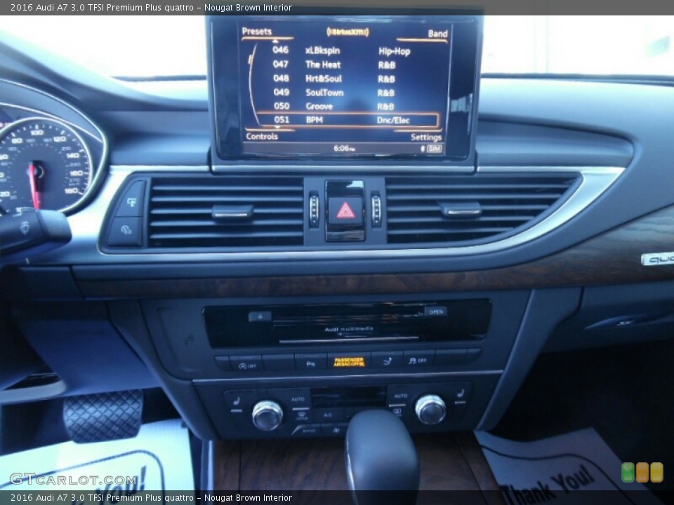 Nougat Brown Interior Controls for the 2016 Audi A7 3.0 TFSI Premium Plus quattro #102312391