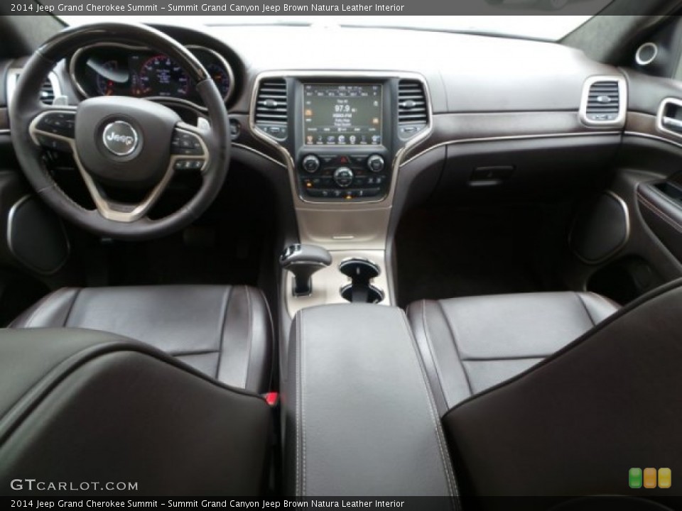 Summit Grand Canyon Jeep Brown Natura Leather Interior Photo for the 2014 Jeep Grand Cherokee Summit #102316714