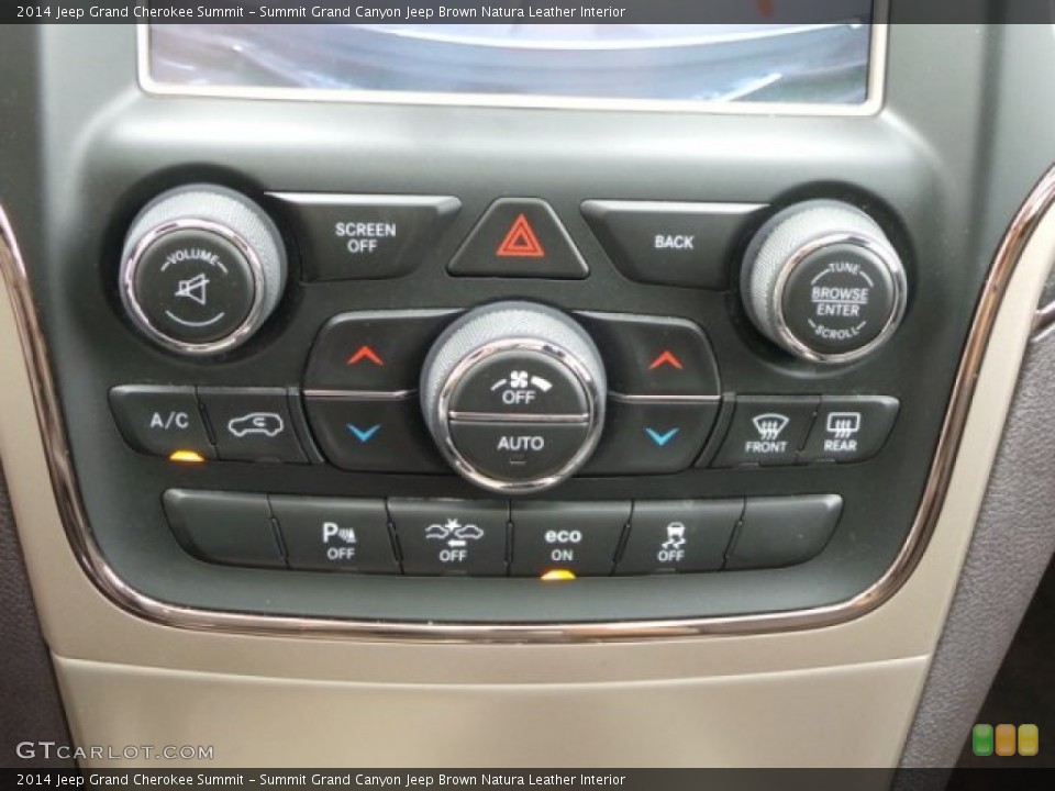 Summit Grand Canyon Jeep Brown Natura Leather Interior Controls for the 2014 Jeep Grand Cherokee Summit #102317077