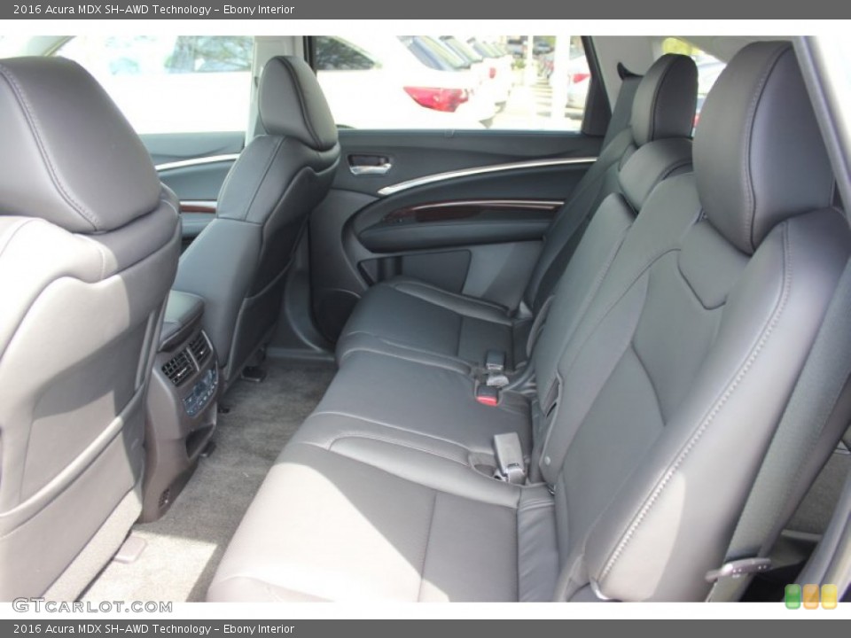 Ebony Interior Rear Seat for the 2016 Acura MDX SH-AWD Technology #102337717
