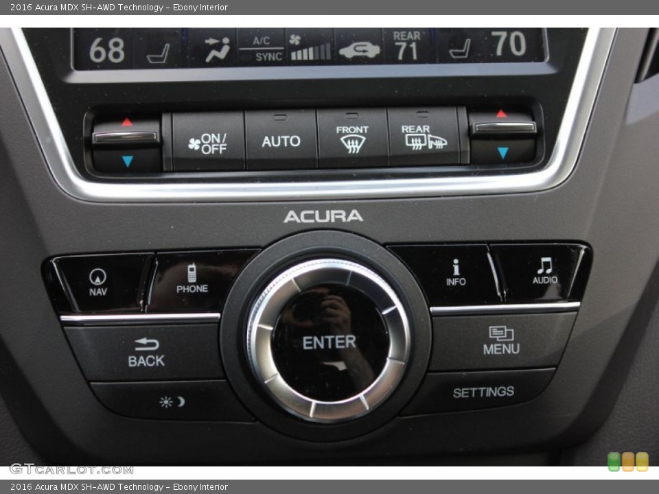 Ebony Interior Controls for the 2016 Acura MDX SH-AWD Technology #102337955