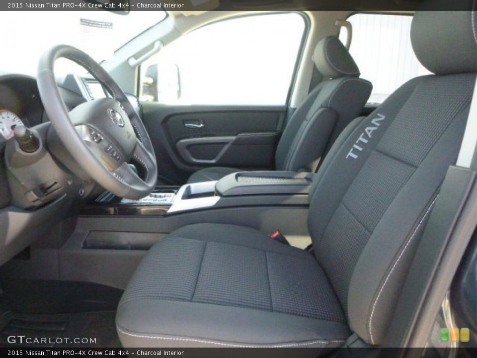 Charcoal Interior Photo for the 2015 Nissan Titan PRO-4X Crew Cab 4x4 #102357266