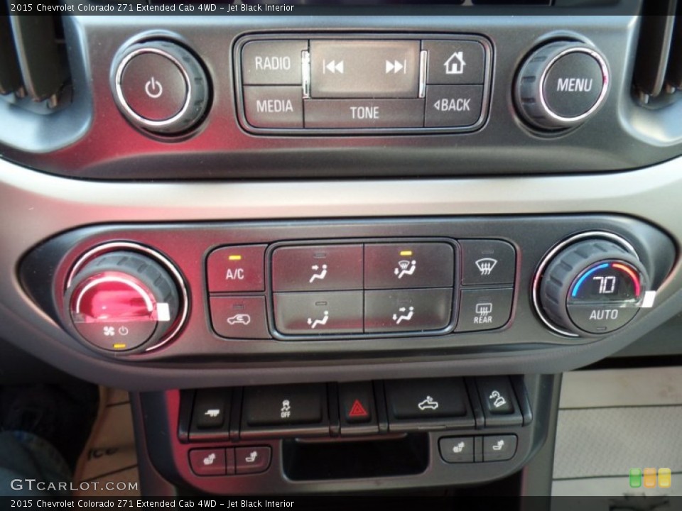 Jet Black Interior Controls for the 2015 Chevrolet Colorado Z71 Extended Cab 4WD #102357428