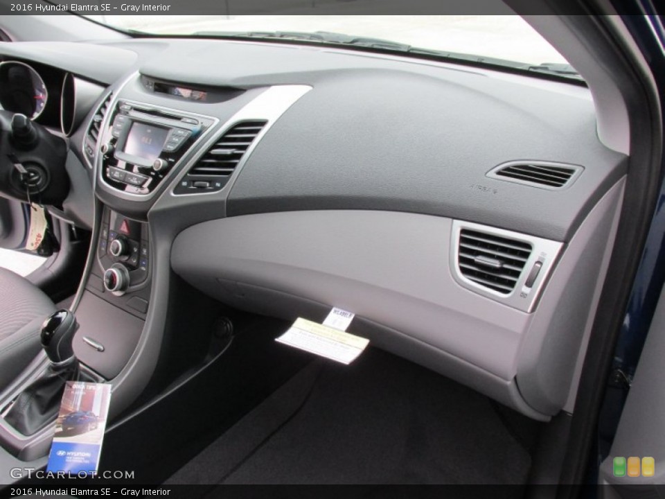 Gray Interior Dashboard for the 2016 Hyundai Elantra SE #102363668